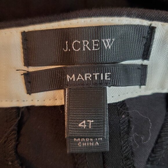 J CREW SZ 4 Tall Women's Martie Cropped Stretch Cotton-blend Classic Black Pants - Picture 5 of 7
